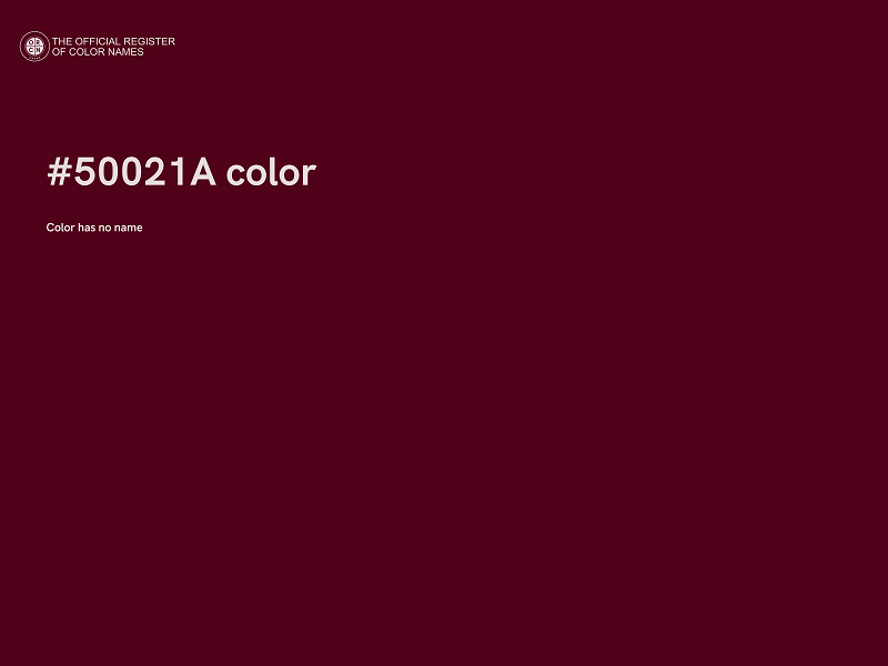 #50021A color image