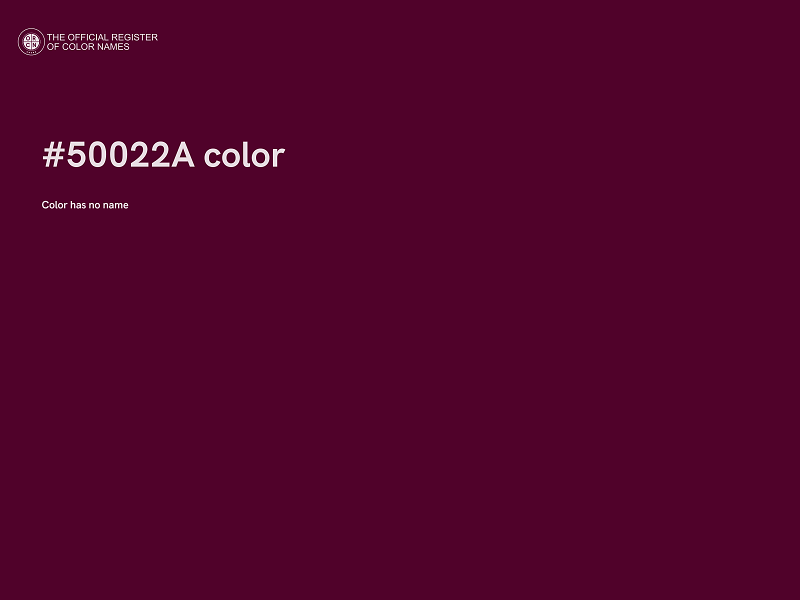 #50022A color image