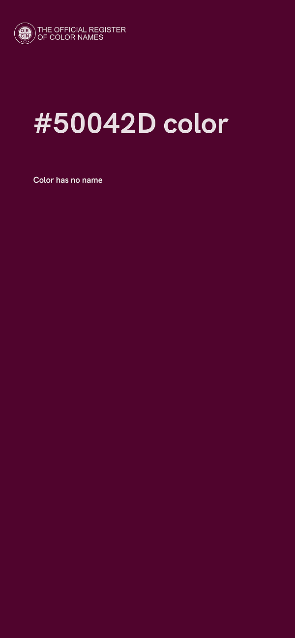 #50042D color image