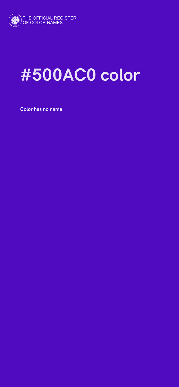 #500AC0 color image
