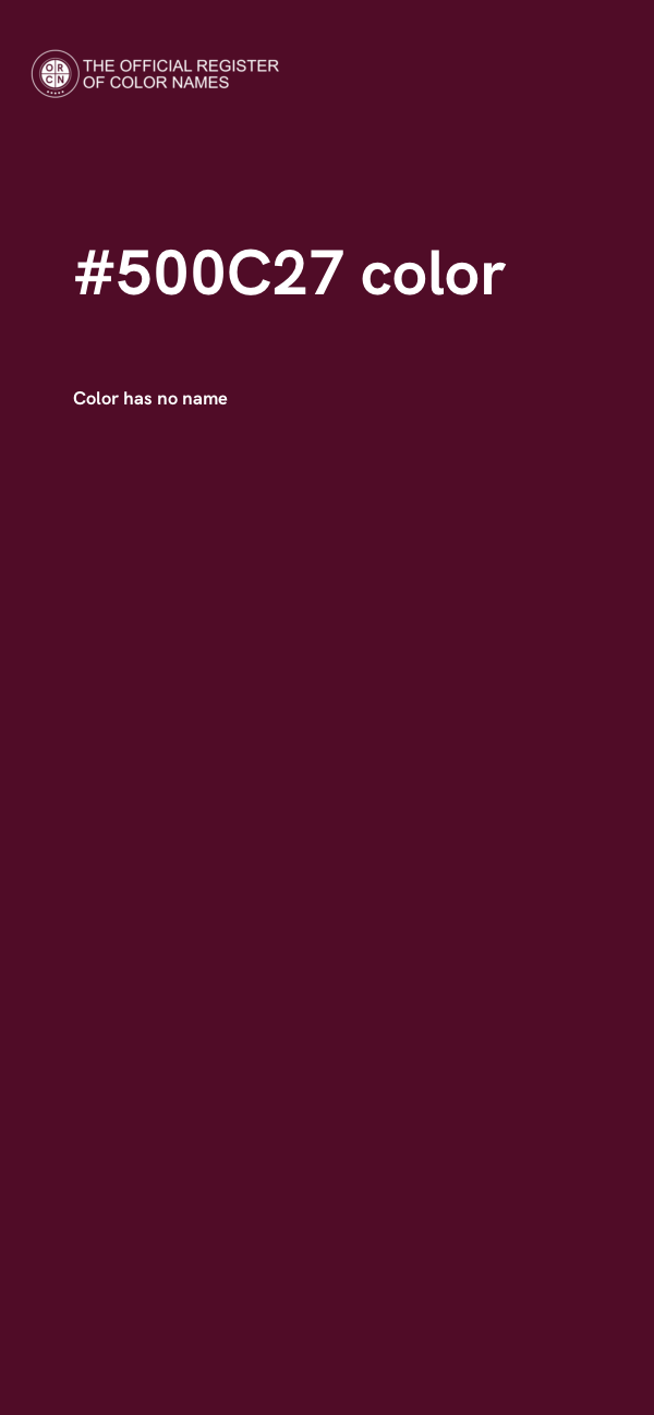 #500C27 color image