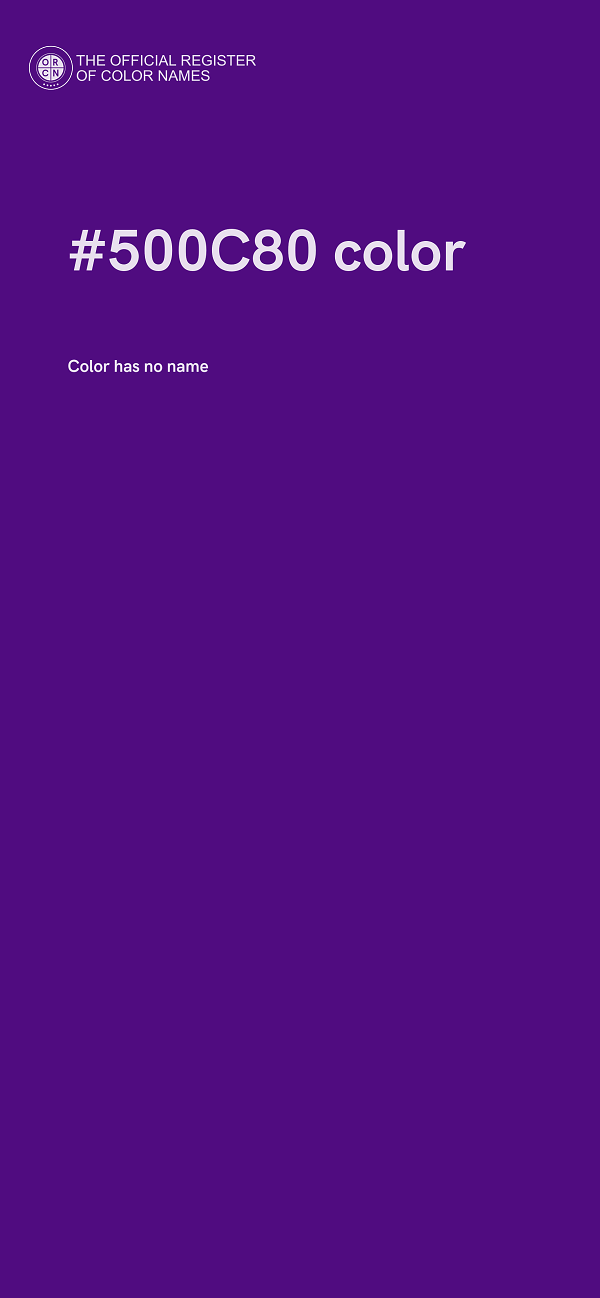 #500C80 color image