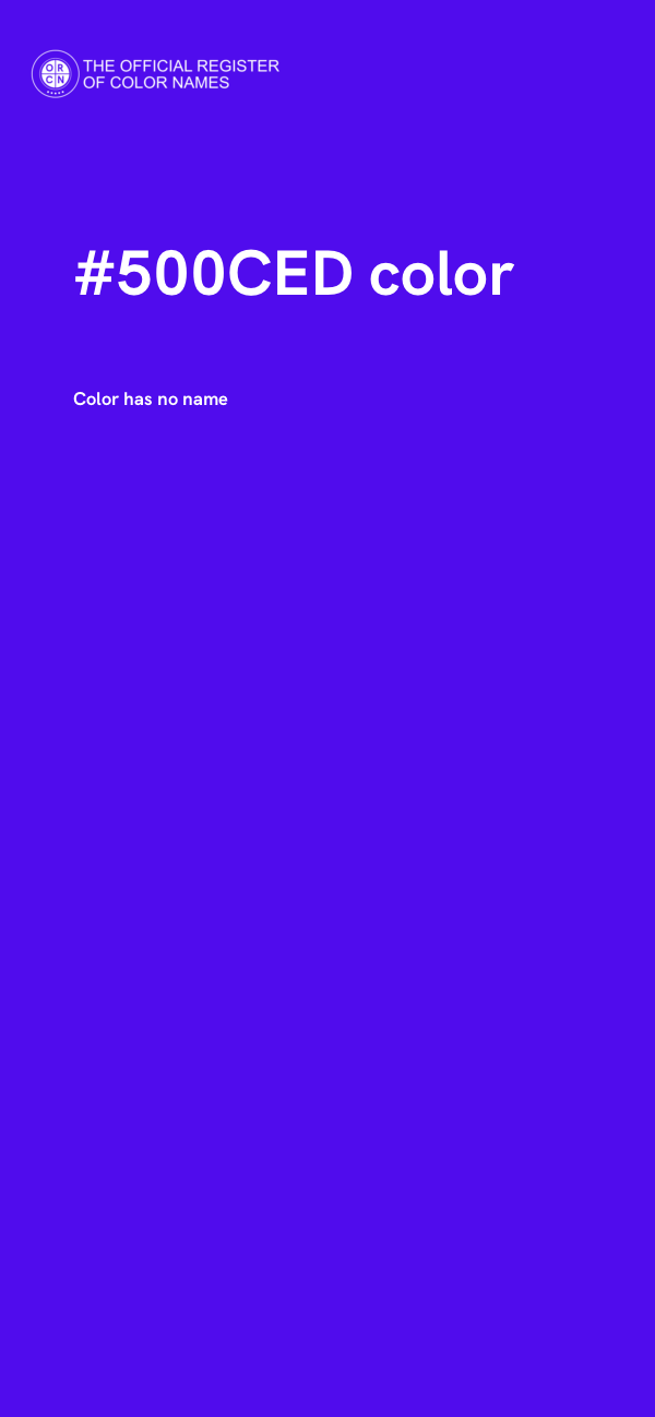 #500CED color image
