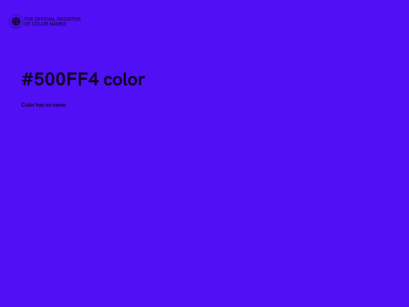 #500FF4 color image
