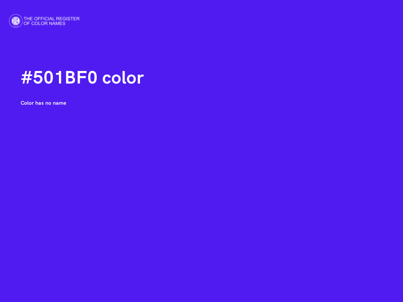 #501BF0 color image