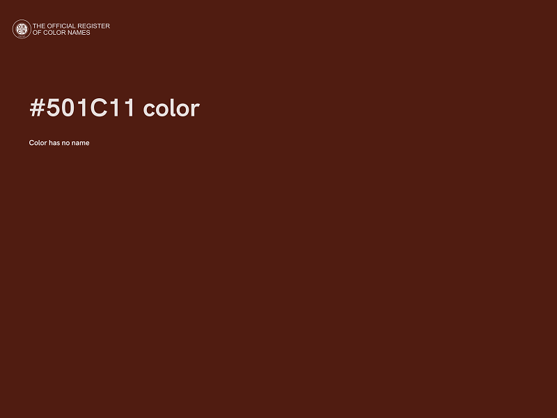#501C11 color image