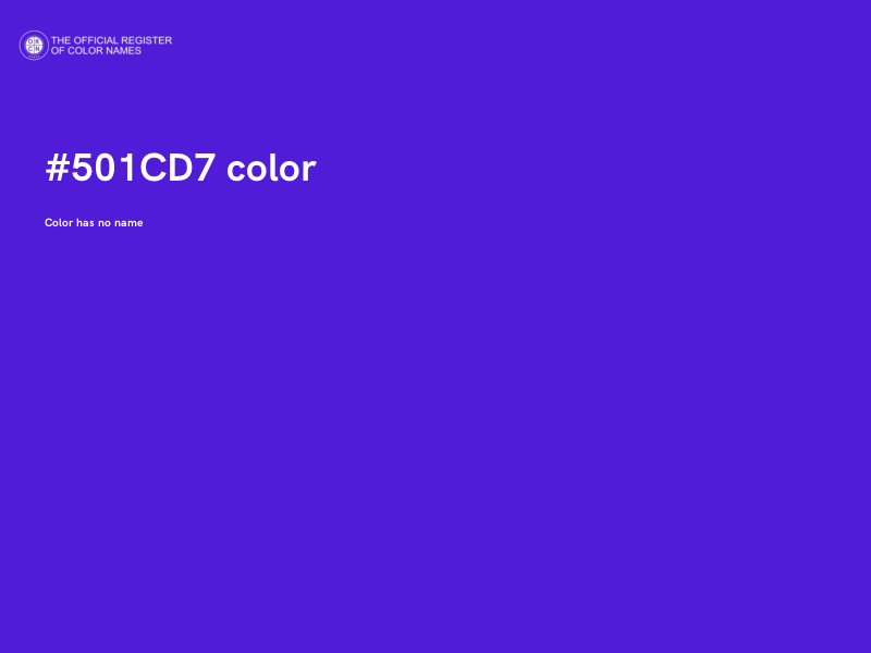 #501CD7 color image