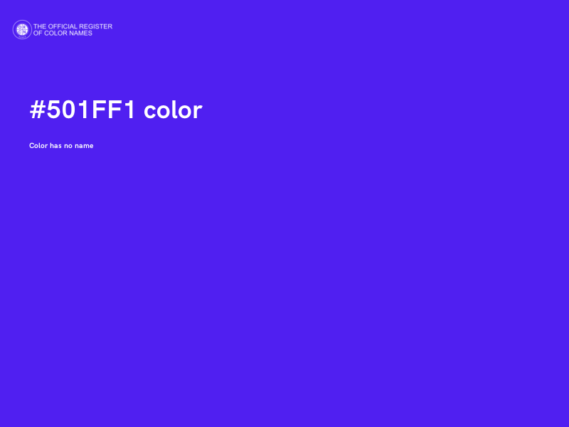 #501FF1 color image