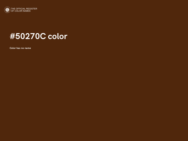 #50270C color image