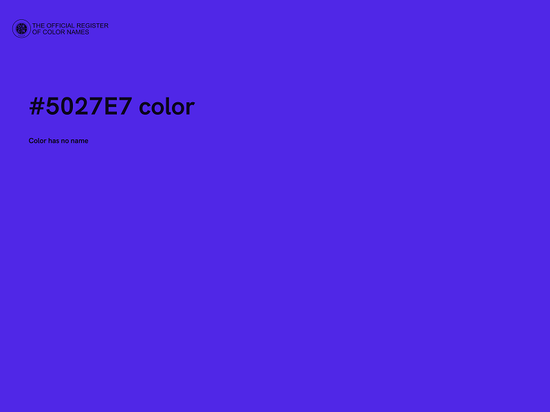 #5027E7 color image