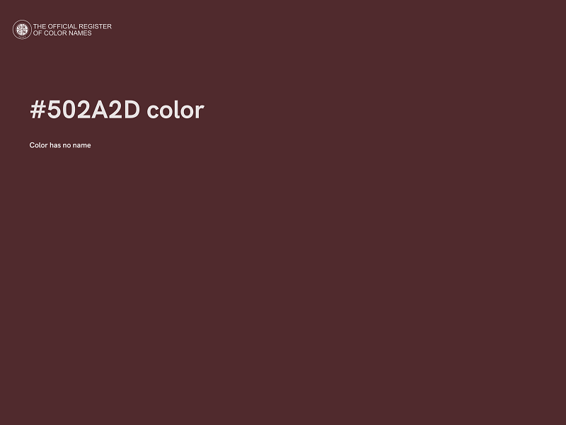 #502A2D color image