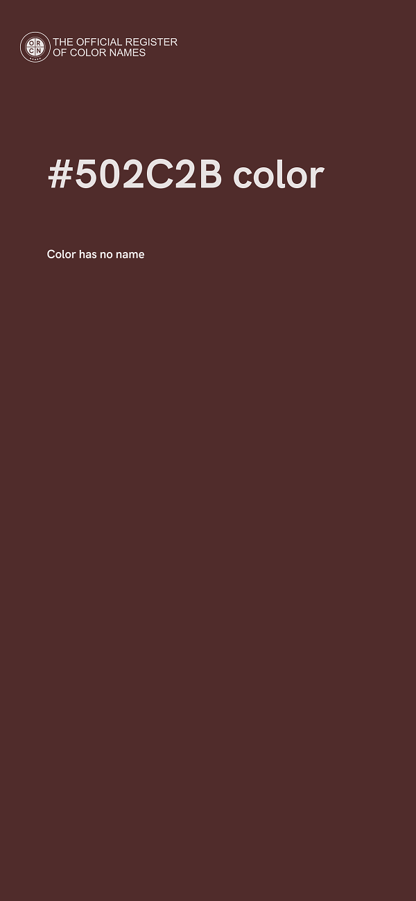 #502C2B color image