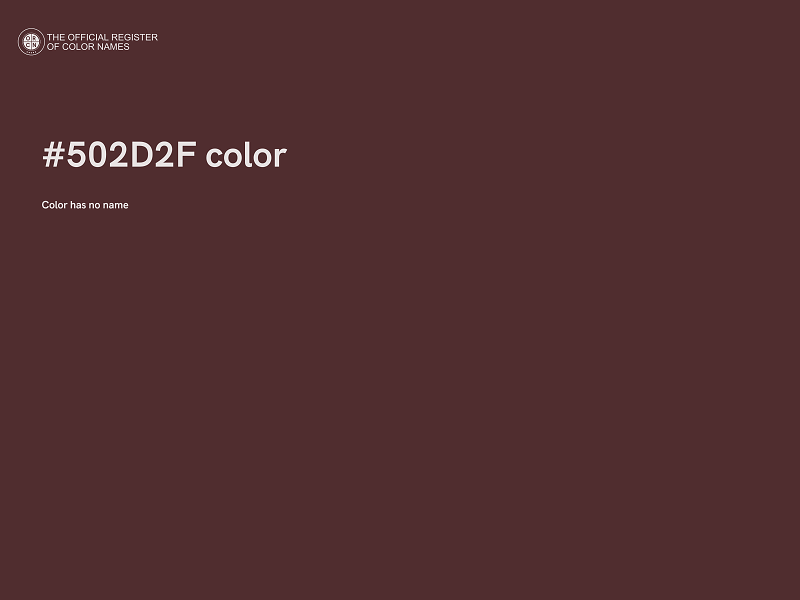 #502D2F color image