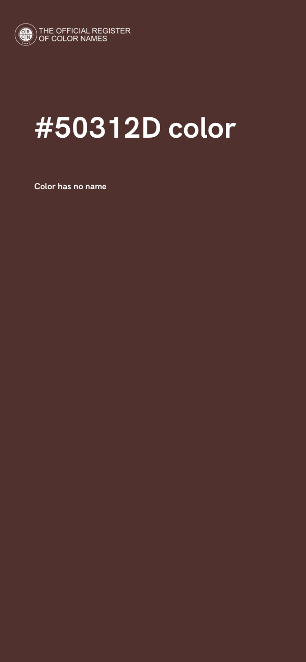 #50312D color image