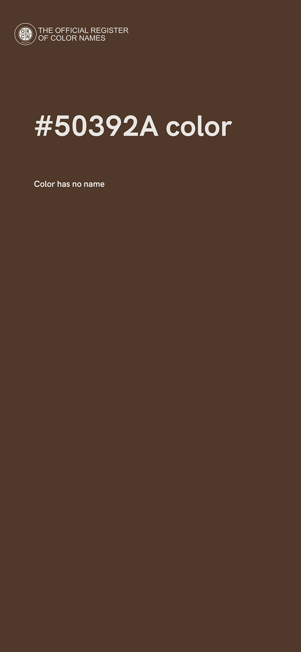 #50392A color image