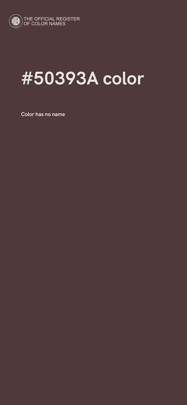 #50393A color image