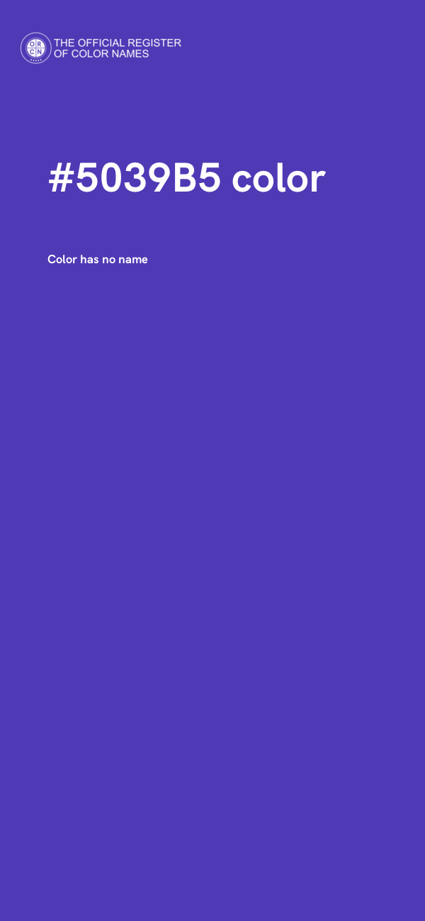 #5039B5 color image