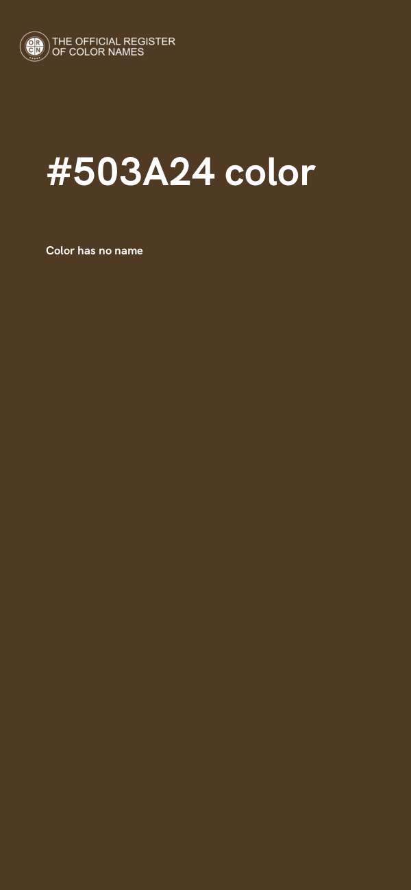 #503A24 color image