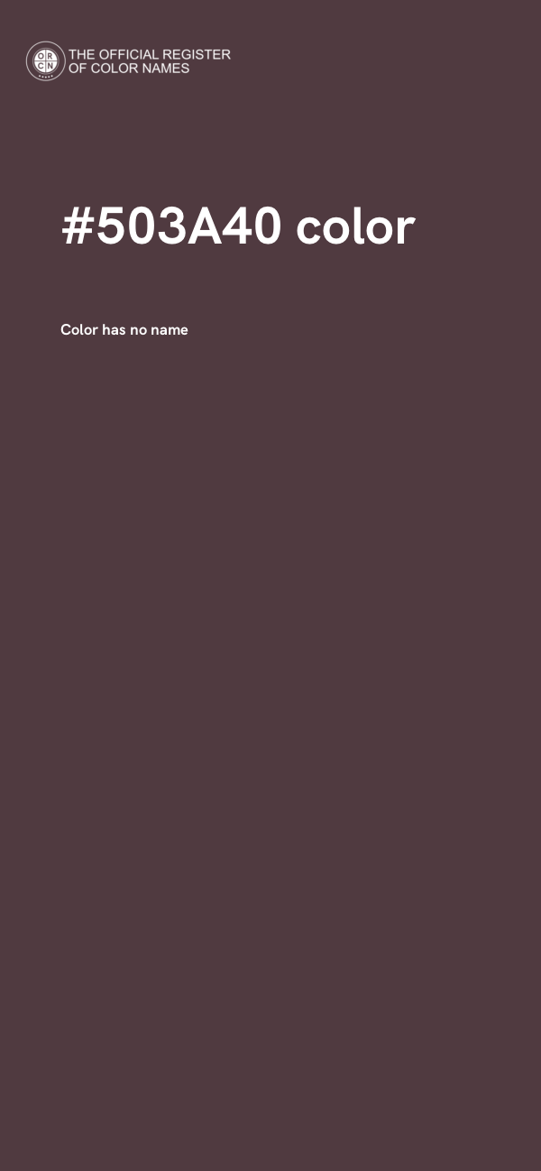 #503A40 color image