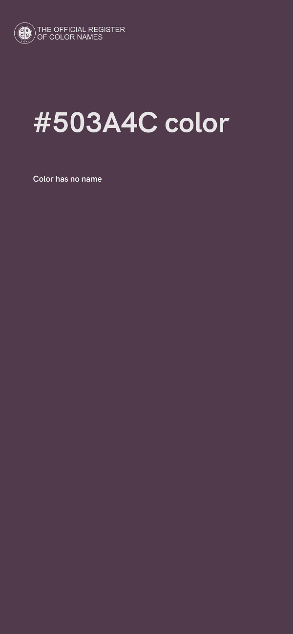 #503A4C color image