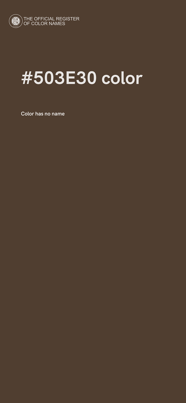 #503E30 color image