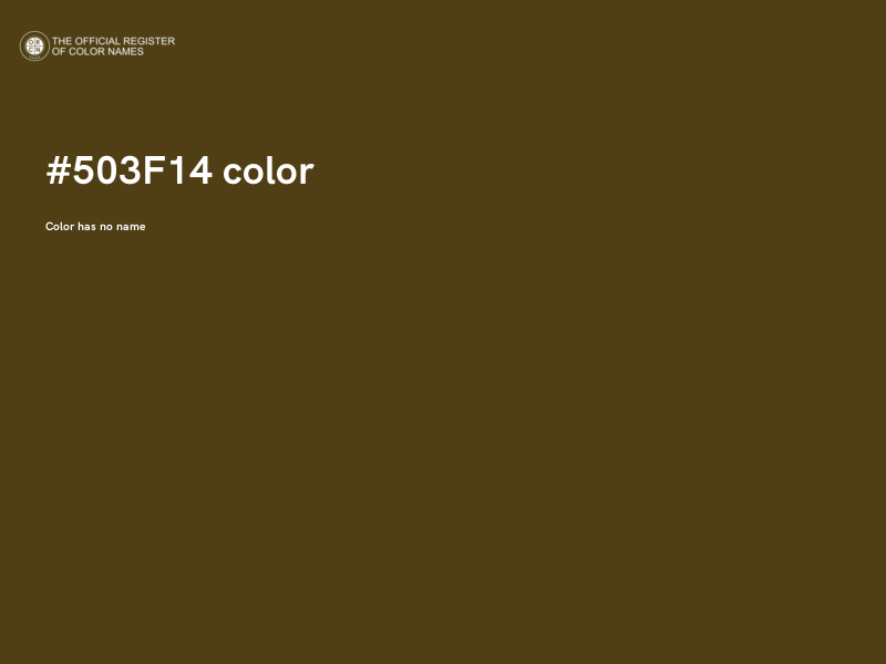 #503F14 color image