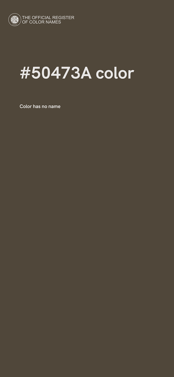 #50473A color image