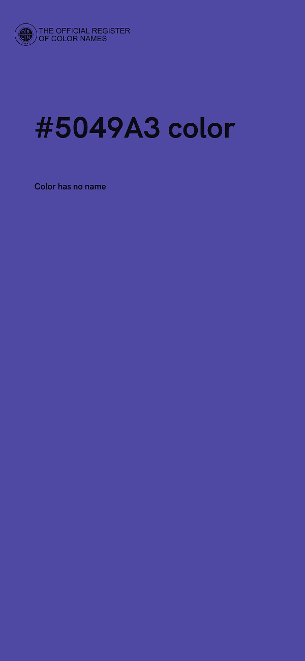 #5049A3 color image