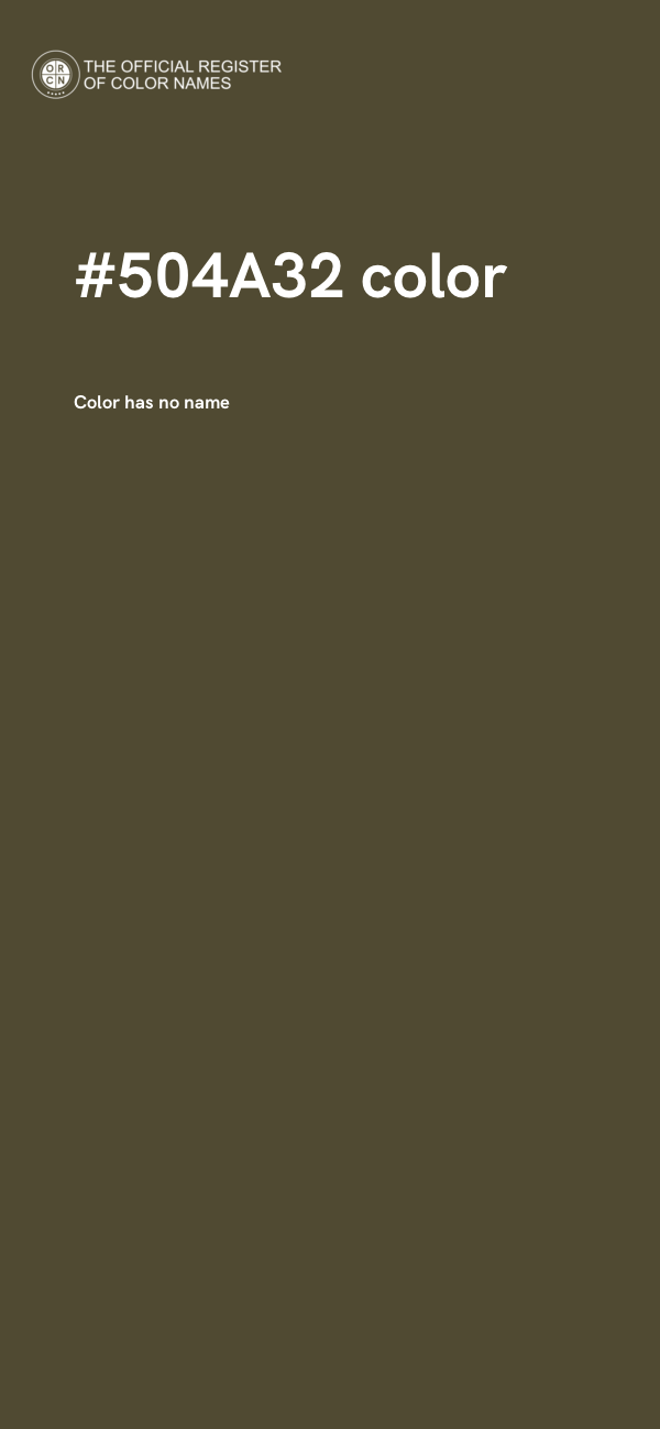 #504A32 color image