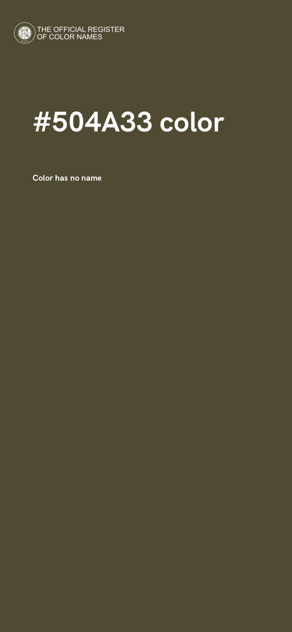 #504A33 color image