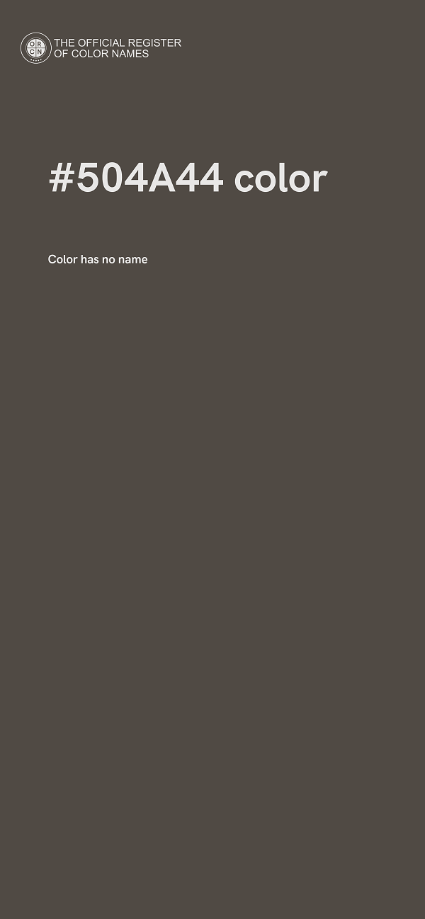 #504A44 color image