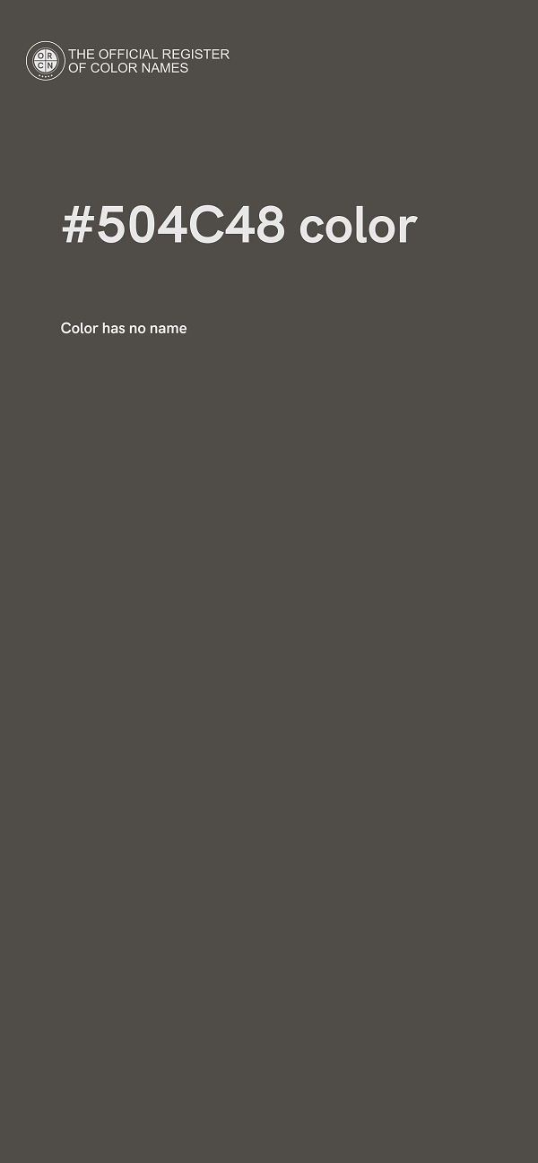 #504C48 color image