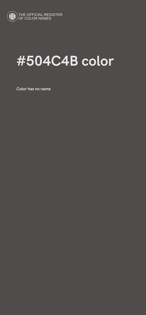 #504C4B color image