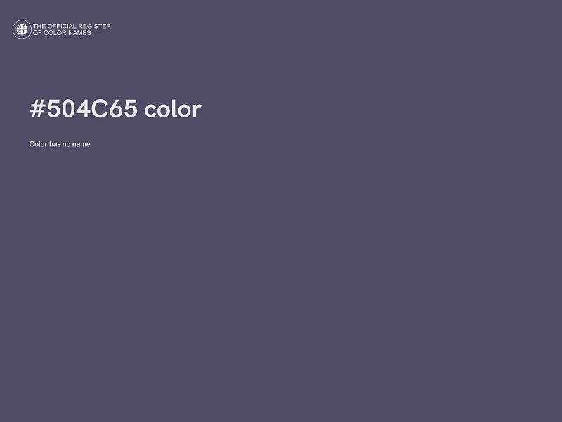 #504C65 color image