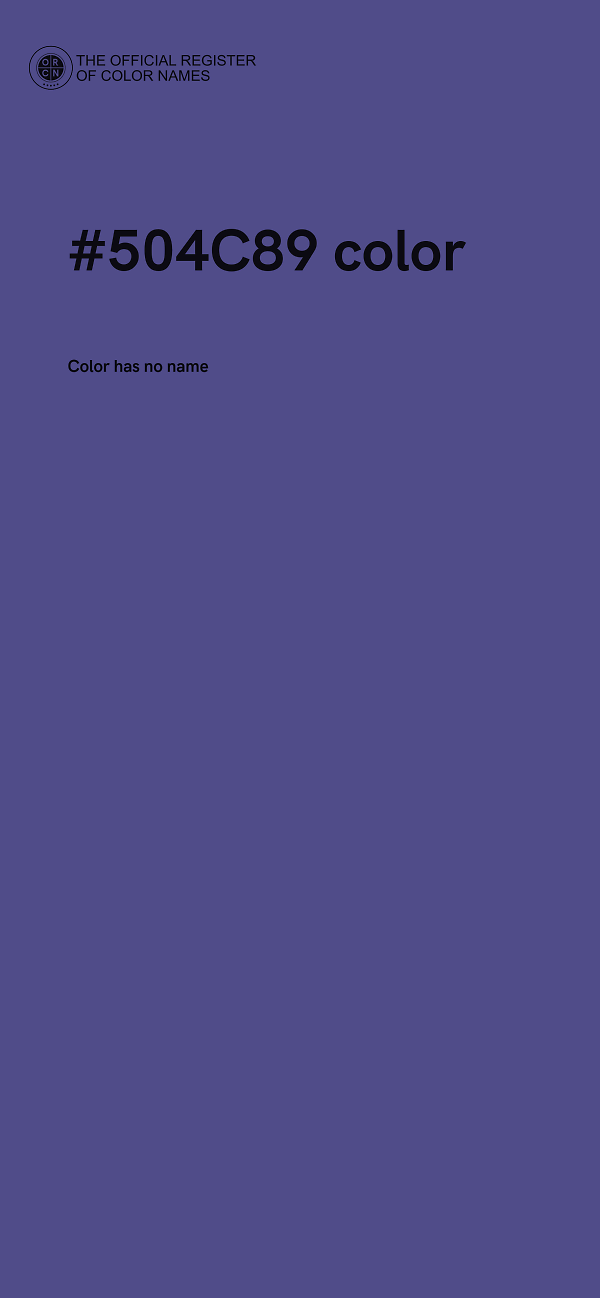 #504C89 color image
