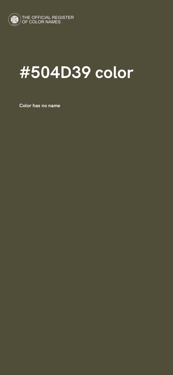 #504D39 color image