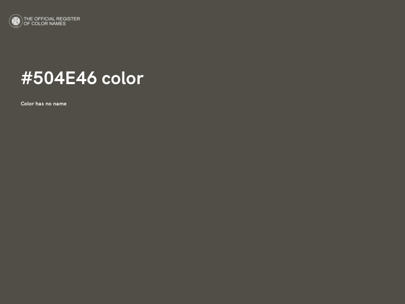 #504E46 color image