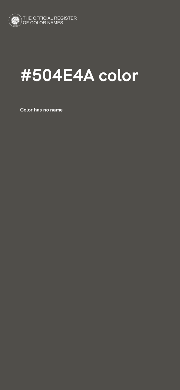 #504E4A color image