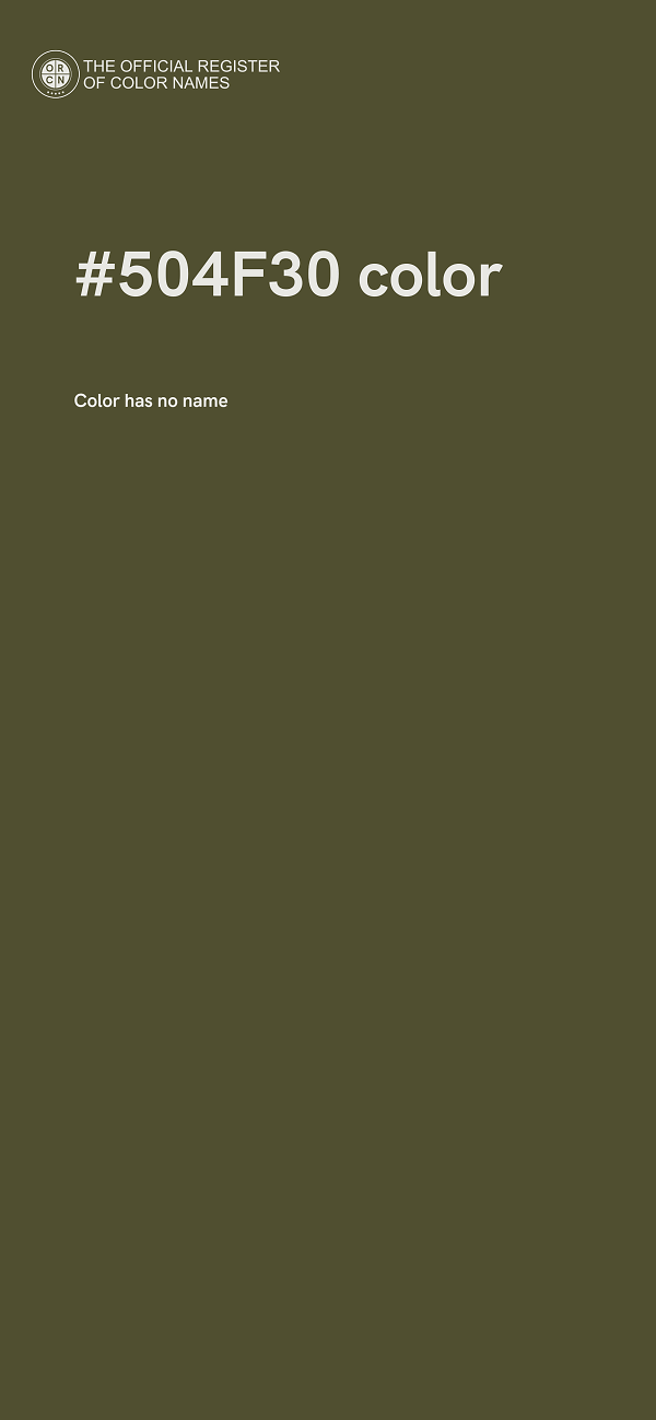 #504F30 color image