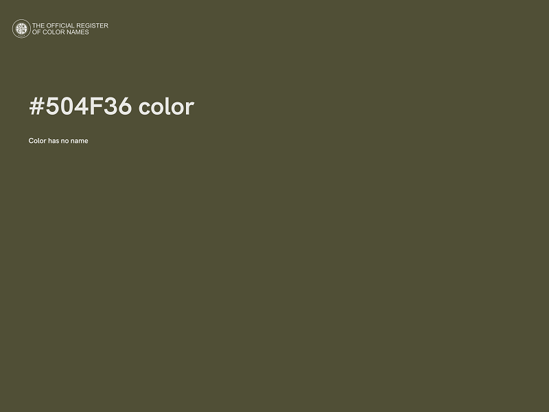 #504F36 color image