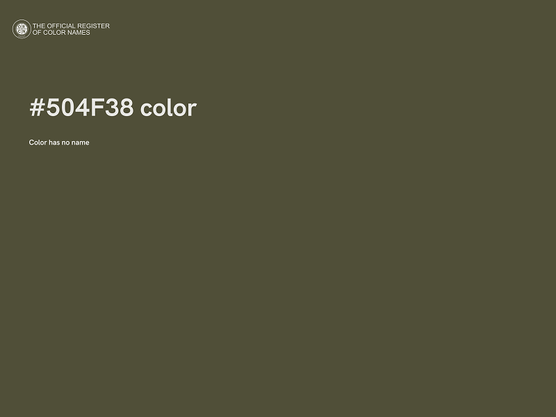 #504F38 color image