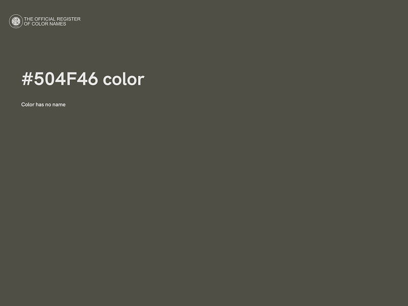 #504F46 color image