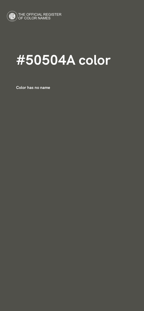 #50504A color image