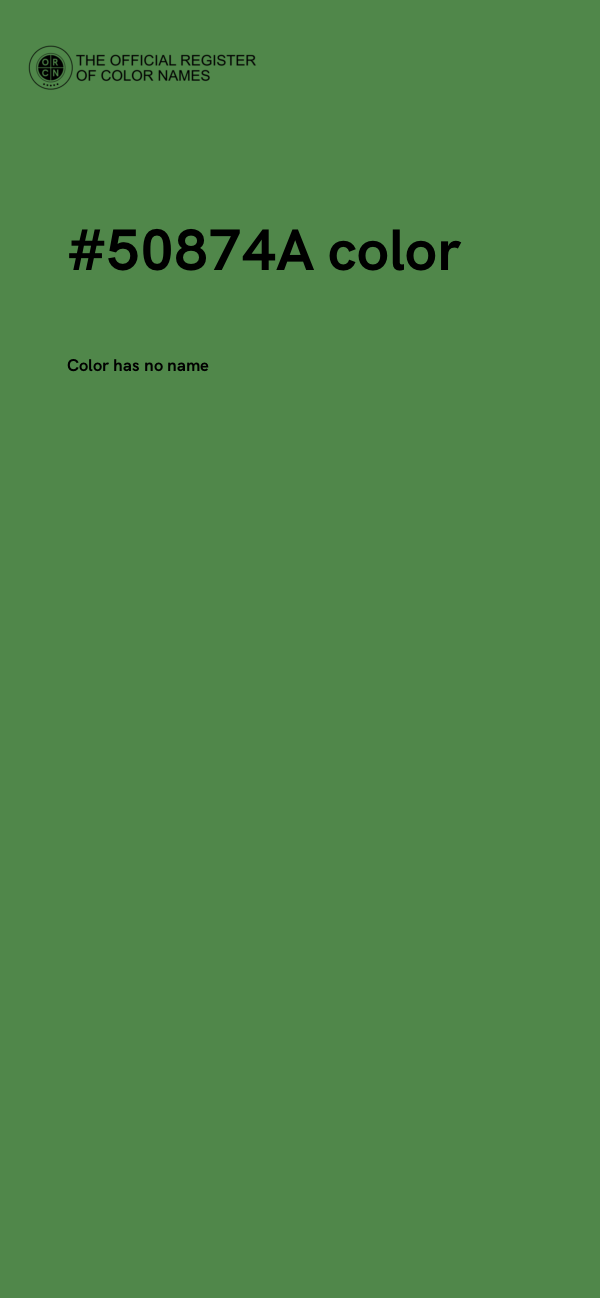 #50874A color image