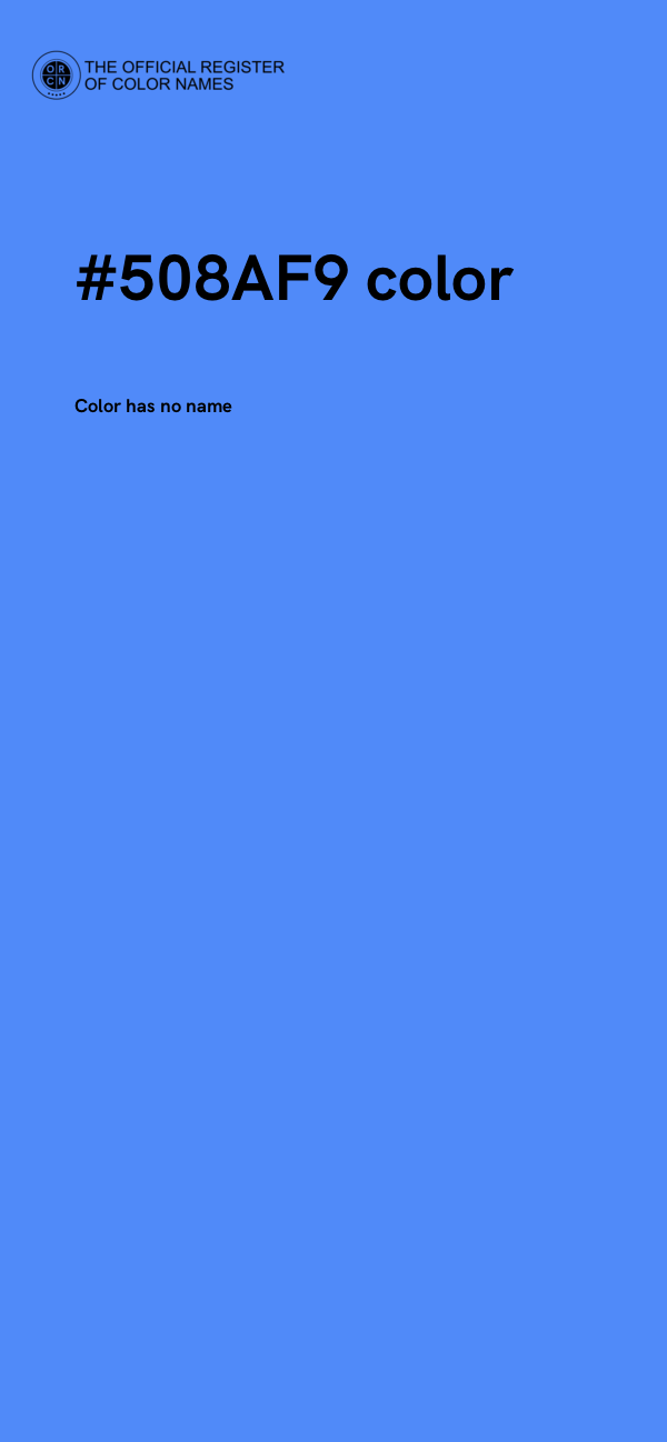 #508AF9 color image