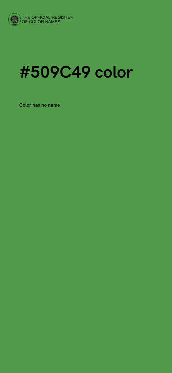 #509C49 color image