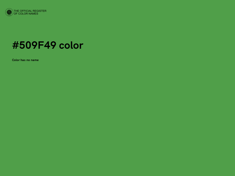 #509F49 color image