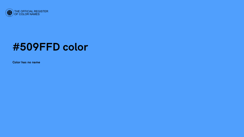 #509FFD color image
