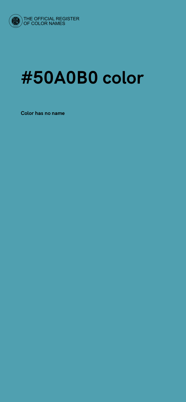 #50A0B0 color image