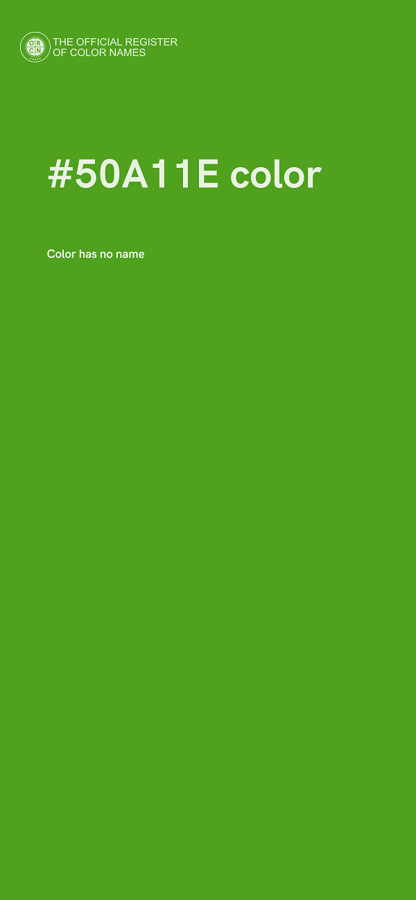 #50A11E color image